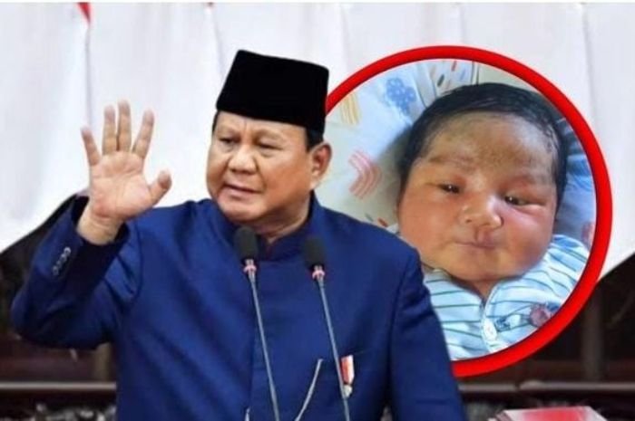 Lahir Bertepatan dengan Pelantikan Presiden 2024-2029, Bayi Ini Mirip dengan Prabowo Subianto