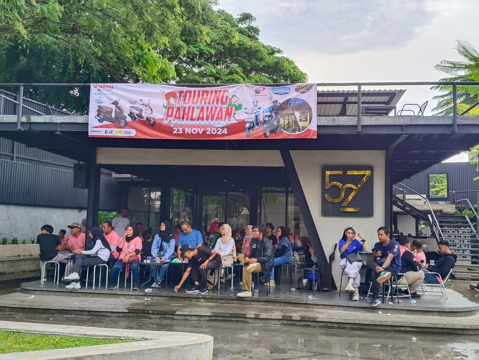 150 Pengguna Skutik Fazzio Serbu Kafe Hits Serang dalam Event Touring Yamaha DDS Tangerang
