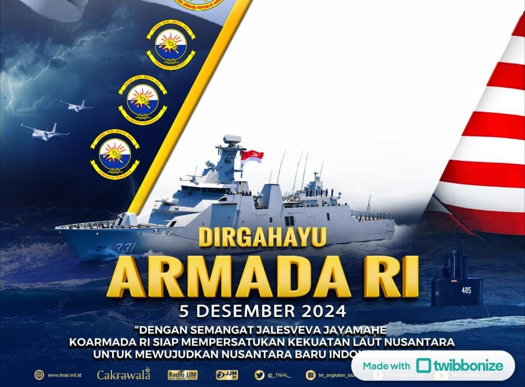 Tinggal Klik! 6 Link Twibbon Hari Armada RI Ke-79 Tahun 2024, Desain Elegan dan Kekinian