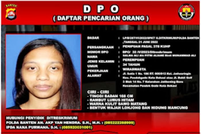 Dirut PT Sarana Persada Niaga Jadi DPO, Korban Mengalami Kerugian Rp 39,6 Miliar