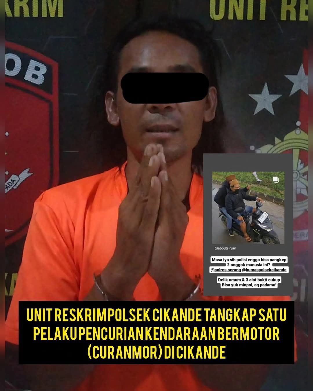 Kerap Terekam CCTV, Pencuri Motor di Cikande Akhirnya Dibekuk