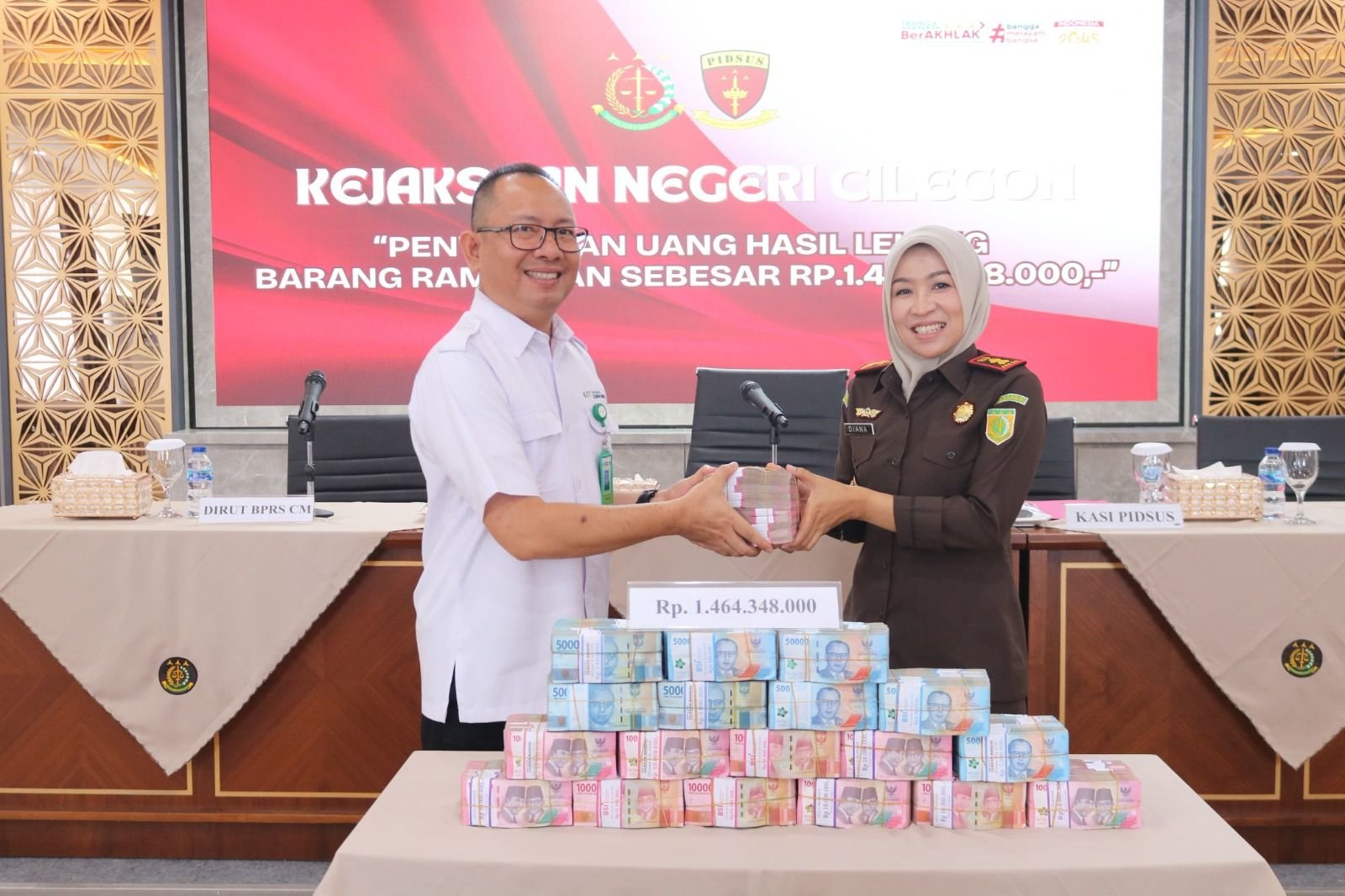BPRSCM Terima Suntikan Dana Segar dari Kejari Cilegon, Ternyata Uang Hasil Korupsi Senilai Rp 1,4 Miliar