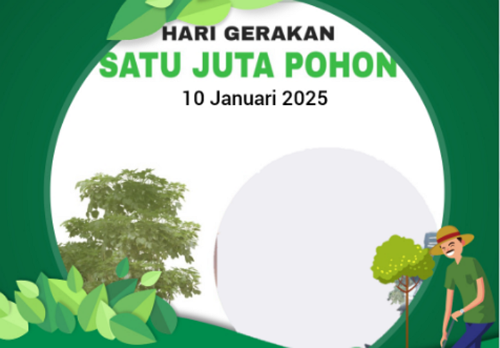 10 Link Twibbon Hari Gerakan Satu Juta Pohon 2025, Desain Unik dan Kekinian Pas Dibagikan di Medsos