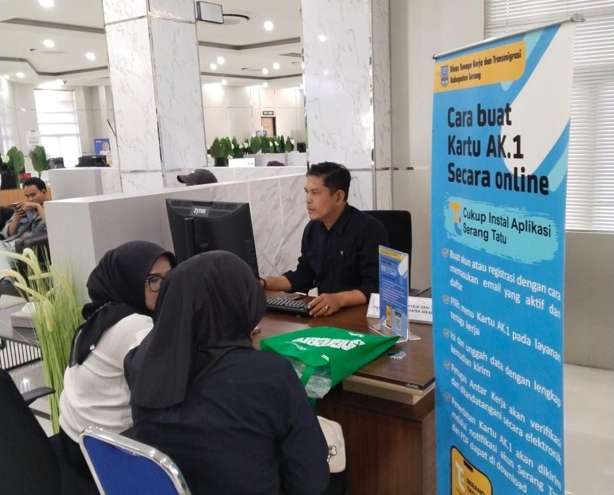 Tersedia Aplikasi Serang Tatu, Pemohon Kartu Kuning di Disnakertrans Kabupaten Serang Meningkat Pesat