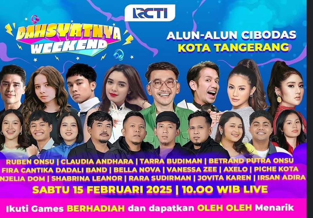 Datangkan Para Artis Ternama, Dahsyatnya Weekend Hadir di Alun-alun Cibodas Kota Tangerang