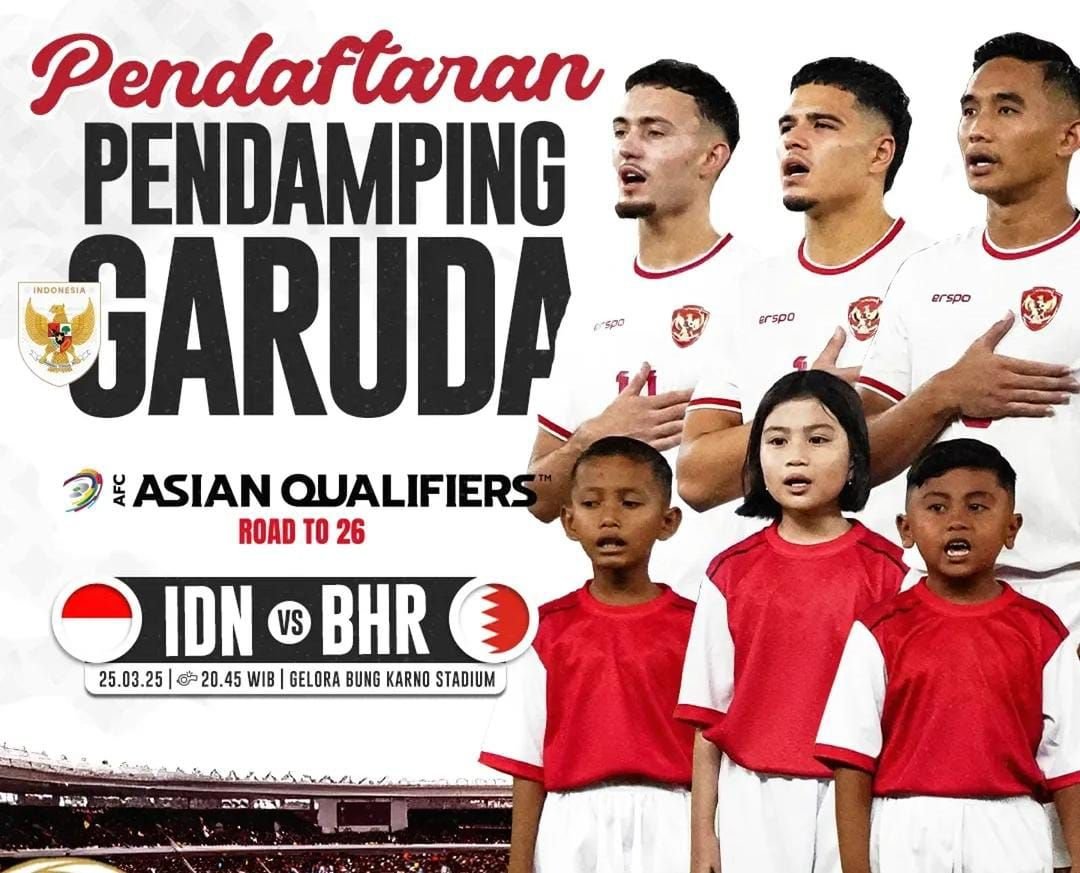 PSSI Buka Pendaftaran Pendamping Garuda untuk Laga Indonesia vs Bahrain, Cek Syarat Disini 2 PSSI Buka Pendaftaran Pendamping Garuda untuk Laga Indonesia vs Bahrain, Cek Syarat Disini