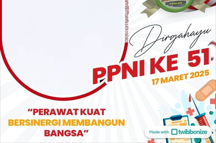 Tinggal Klik! 3 Link Twibbon Peringatan HUT PPNI ke-51 Tahun 2025, Desain Keren dan Gratis