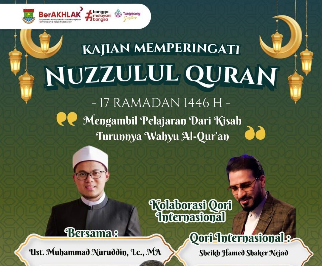 Peringati Nuzulul Quran, Pemkab Tangerang Gelar Kajian Sore Ini Berikut Sederet Agendanya 6 Peringati Nuzulul Quran, Pemkab Tangerang Gelar Kajian Sore Ini Berikut Sederet Agendanya