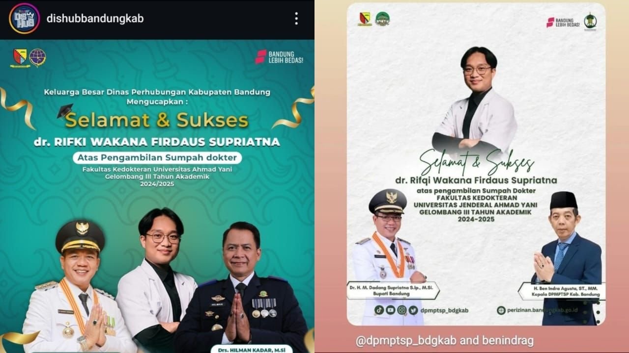 Anak Bupati Bandung Viral Gegara Instansi Pemerintah Kompak Posting Ucapan Selamat, Netizen: Urgensinya Apa? 1 Anak Bupati Bandung Viral Gegara Instansi Pemerintah Kompak Posting Ucapan Selamat, Netizen: Urgensinya Apa?