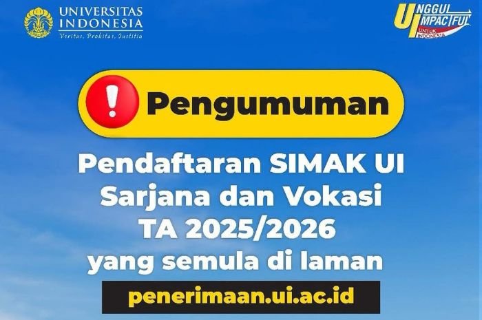 Catat! Begini Cara Daftar SIMAK UI Sarjana dan Vokasi Tahun 2025-2026, Lengkap dengan Jadwal dan Materinya 10 Catat! Begini Cara Daftar SIMAK UI Sarjana dan Vokasi Tahun 2025-2026, Lengkap dengan Jadwal dan Materinya