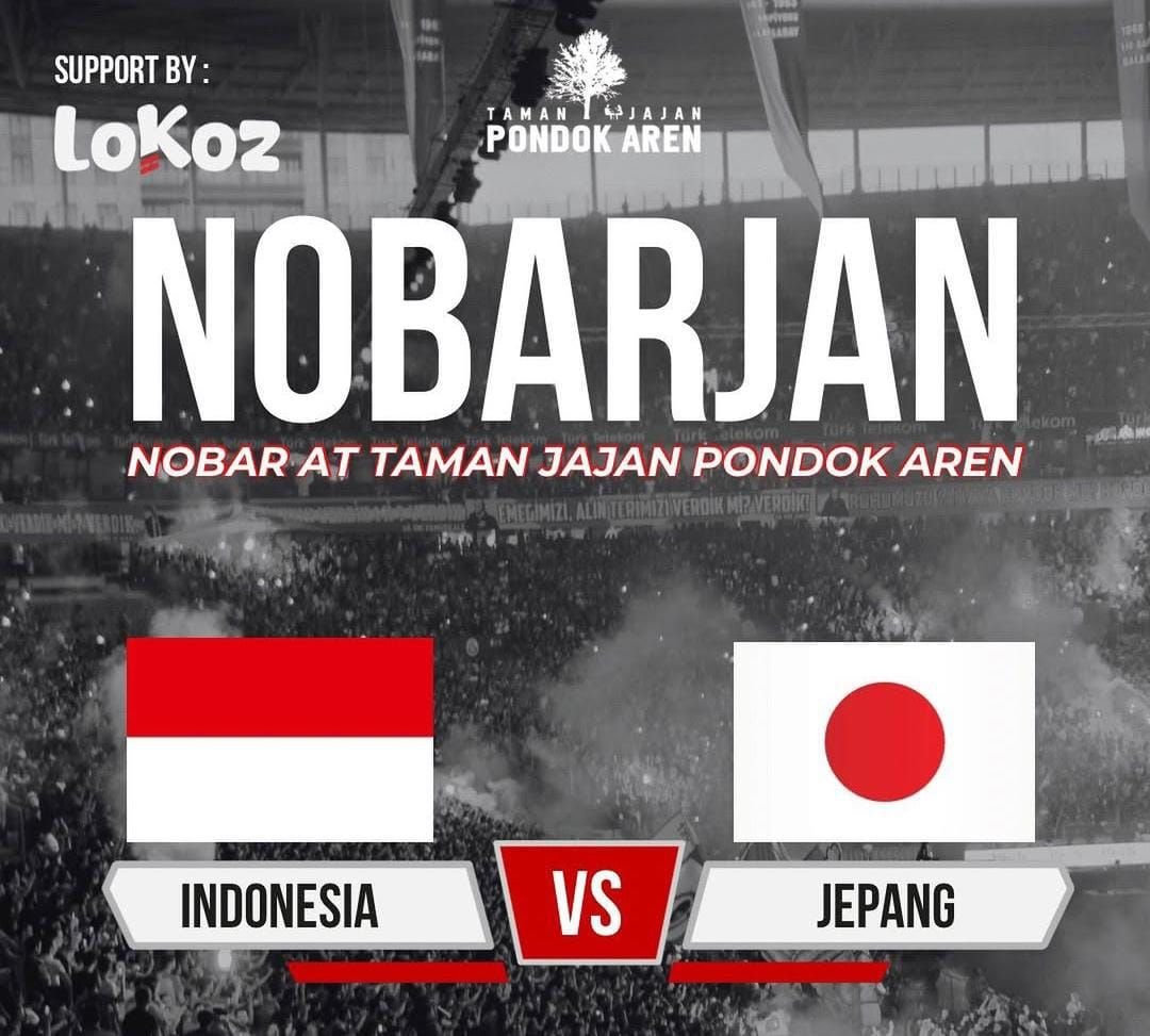 Jangan Lewatkan! Cek 12 Lokasi Nobar Laga Jepang vs Timnas Indonesia di Tangerang Hari Ini