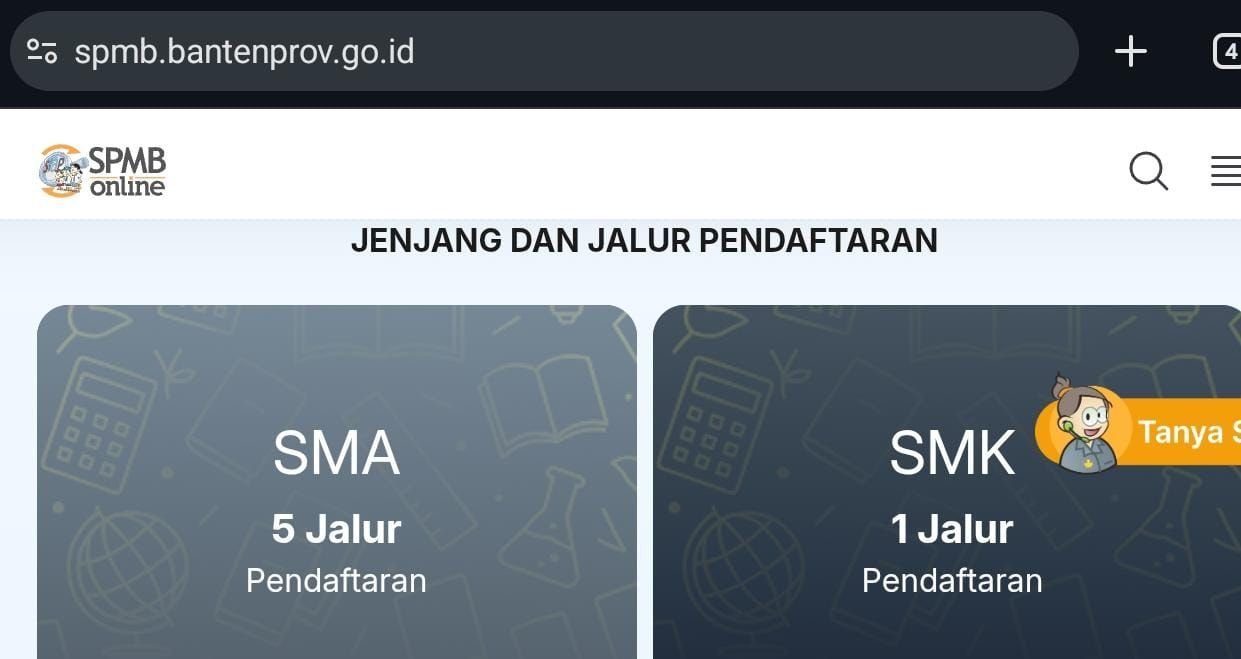 Ini Link Daftar SPMB Bagi SMA dan SMK Negeri di Banten, Simak Cara Pendaftaranya