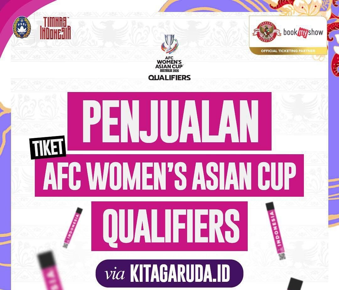 Penjualan Tiket AFC Women's Asian Cup Qualifers Dibuka, Cek Kategori dan Jadwal