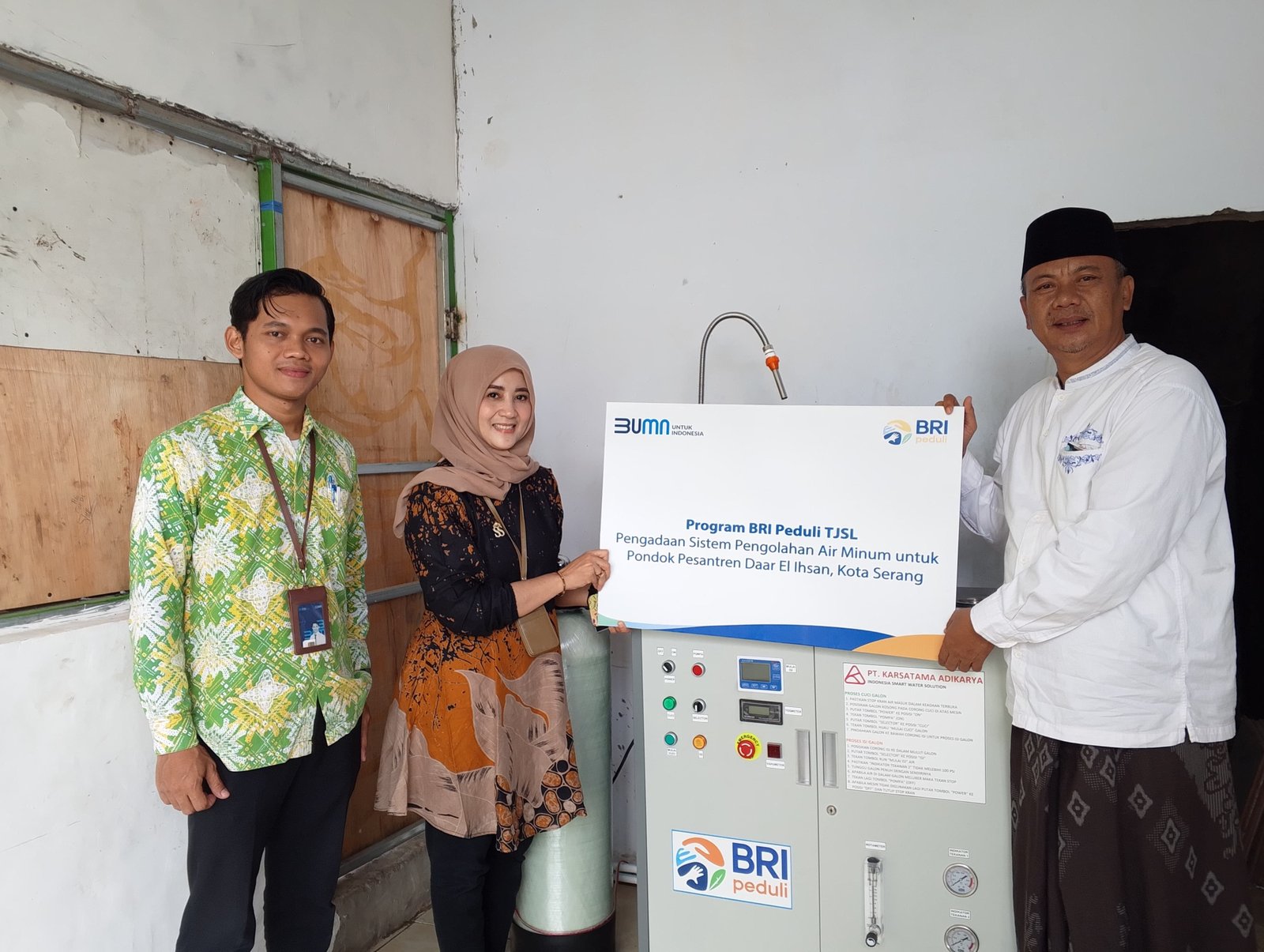 BRI Branch Office Serang Bantu Sistem Pengolahan Air Bersih di Ponpes Daar El Ihsan 2 BRI Branch Office Serang Bantu Sistem Pengolahan Air Bersih di Ponpes Daar El Ihsan