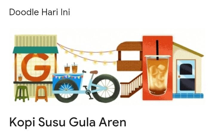 Google Doodle Rayakan Kopi Susu Gula Aren, Ternyata Minuman Ini Cetak Rekor MURI