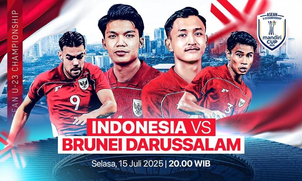 Timnas Indonesia vs Brunei Darussalam di Championship Mandiri Cup 2025: Jadwal, Prediksi Pemain dan Link Streaming 1 Timnas Indonesia vs Brunei Darussalam di Championship Mandiri Cup 2025: Jadwal, Prediksi Pemain dan Link Streaming