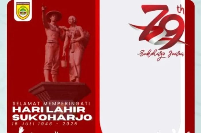 Gratis! Kumpulan Link Twibbon HUT Kabupaten Sukoharjo 2025 Desain Ciamik dan Baru