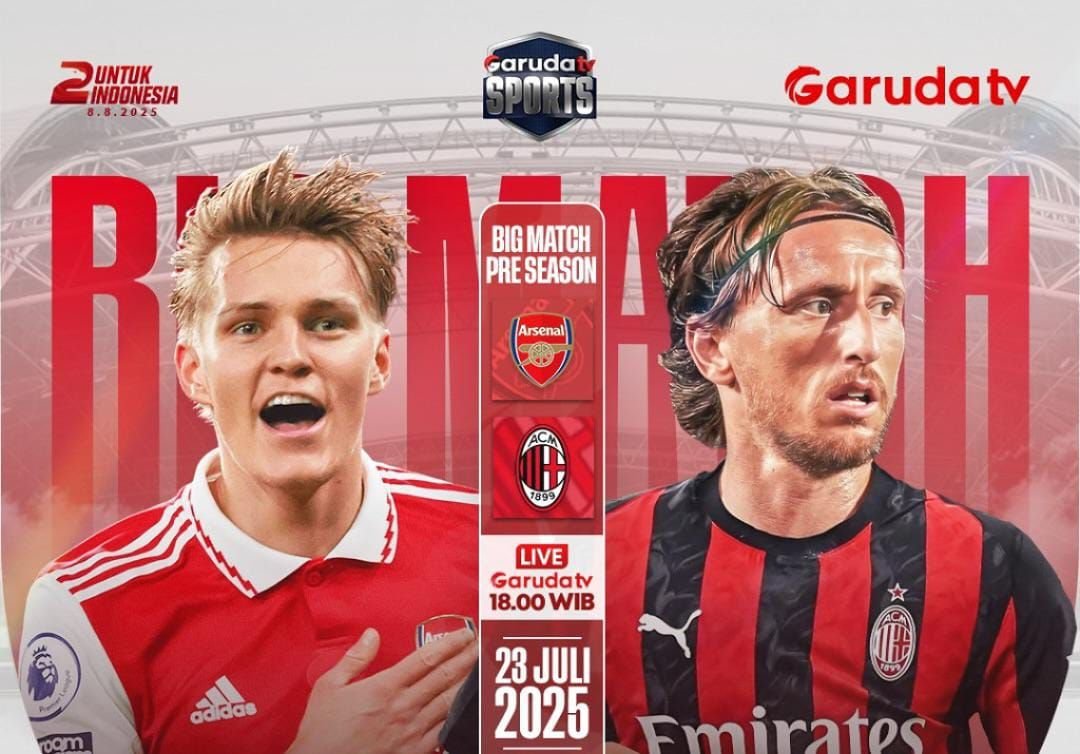 BIG MATCH! Arsenal vs AC Milan di Singapore Festival Football, Cek Jadwal, Link Streaming dan Susunan Pemain 8 BIG MATCH! Arsenal vs AC Milan di Singapore Festival Football, Cek Jadwal, Link Streaming dan Susunan Pemain