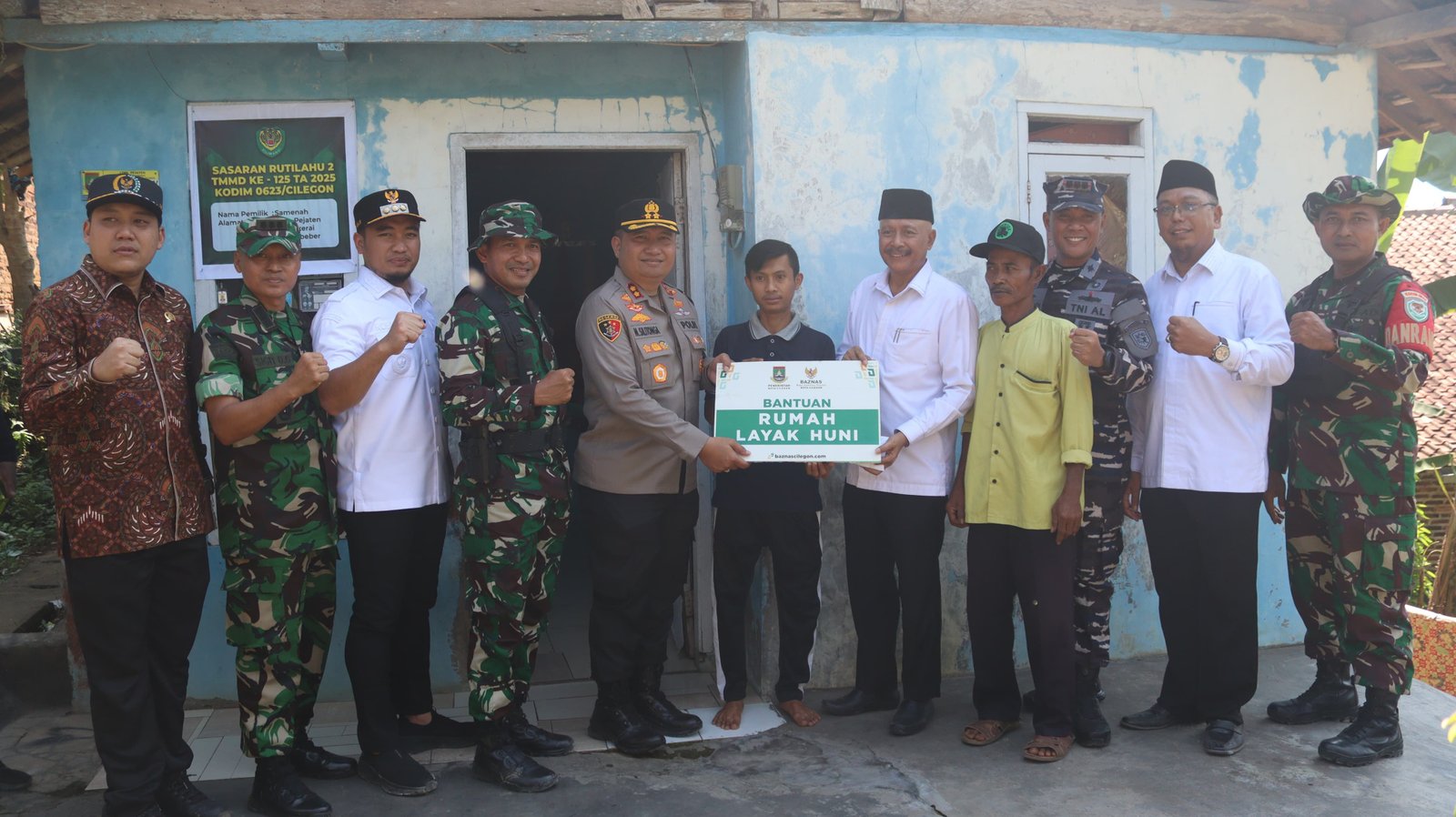Baznas Kota Cilegon Salurkan Bantuan pada Pembukaan TMMD ke-125, Ada Sembako dan Perbaikan Rumah