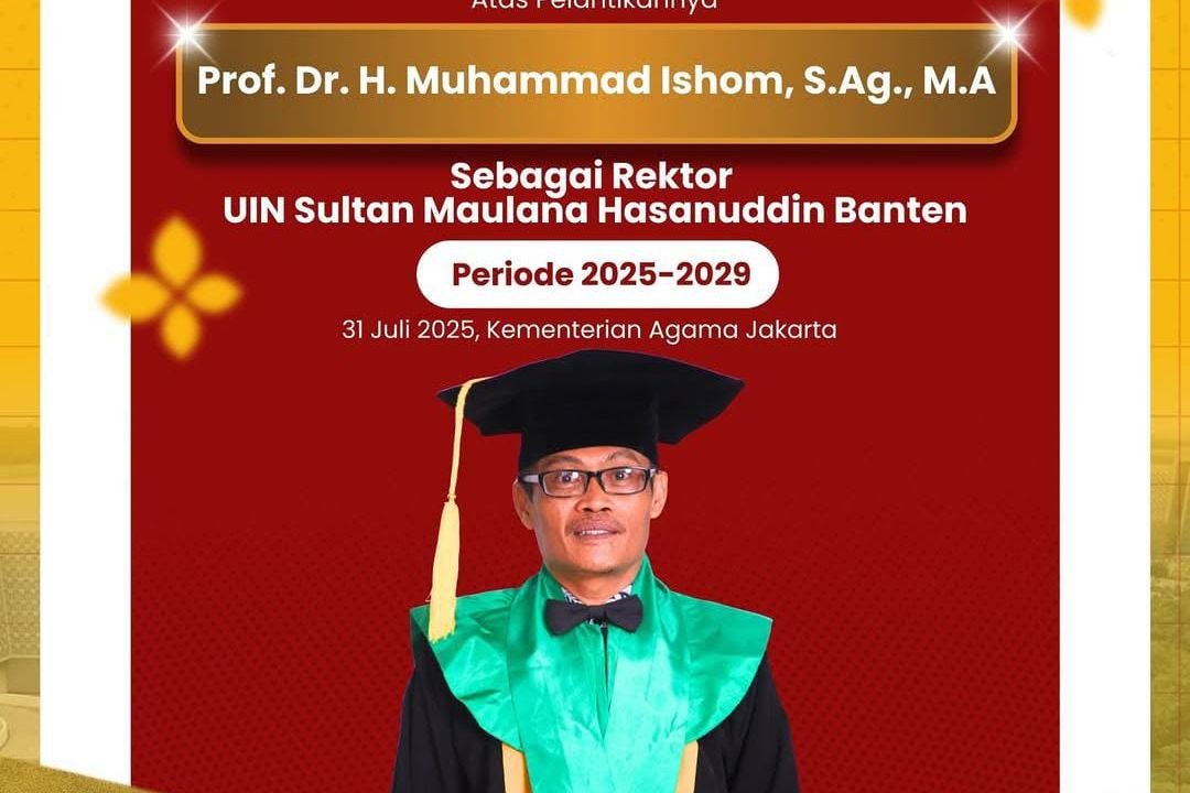 Muhammad Ishom Resmi Dilantik Sebagai Rektor UIN SMH Banten 2025-2029, Menag RI: Perkuat Diskusi Ilmiah