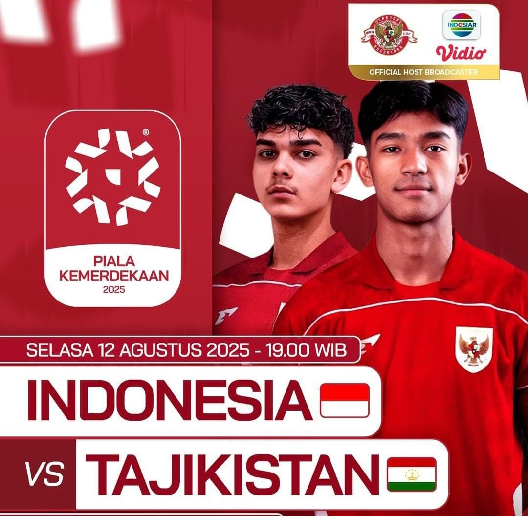 Jadwal Siaran Langsung Piala Kemerdekaan 2025 Malam Ini: Timnas Indonesia vs Tajikistan