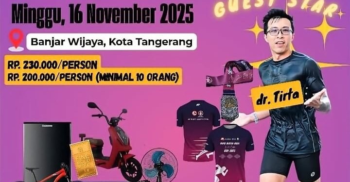 Poster Banten Rush Fun Run 5K 2025. (Instagram @randraskincare)