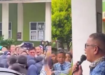 Penuh Haru! Ratusan Siswa Sambut Kepsek dan Satpam SMPN 1 Prabumulih yang Batal Dicopot 8 Kepsek dan Satpam SMPN 1 Prabumulih