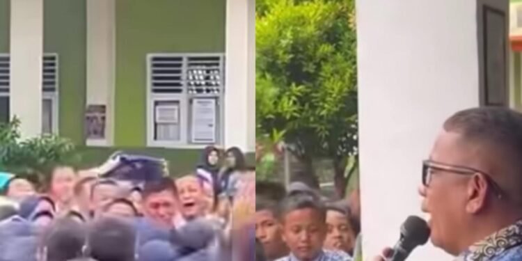 Penuh Haru! Ratusan Siswa Sambut Kepsek dan Satpam SMPN 1 Prabumulih yang Batal Dicopot 1 Kepsek dan Satpam SMPN 1 Prabumulih