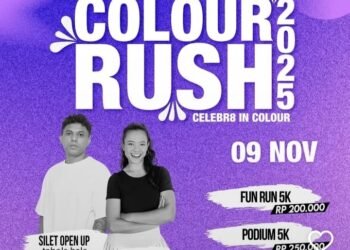 Siap-Siap! Event Lari Colour Rush Fun Run 2025 Dimeriahkan Artis Hits dan Hadiah Rp10 Juta 1 event lari