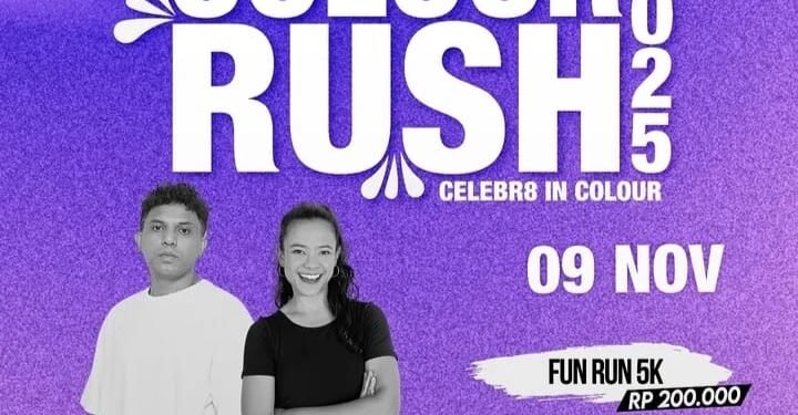 Siap-Siap! Event Lari Colour Rush Fun Run 2025 Dimeriahkan Artis Hits dan Hadiah Rp10 Juta 1 event lari