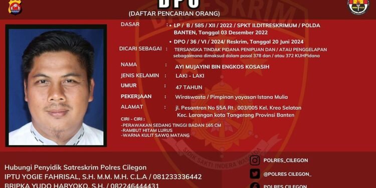 Tersangka Kasus Penipuan Tanah Kavling di Ponpes Istana Mulia Kecamatan Cinangka Ditangkap 1 penipuan tanah kavling