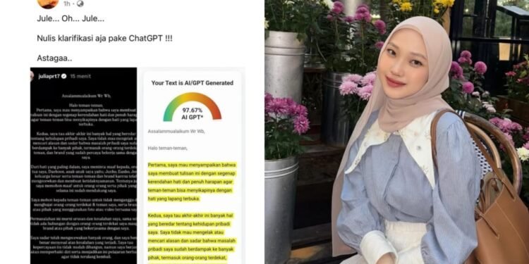 Heboh Klarifikasi Julia Prastini Alias Jule Diduga Hasil ChatGPT, Netizen Sindir Ketulusan 1 Julia Prastini
