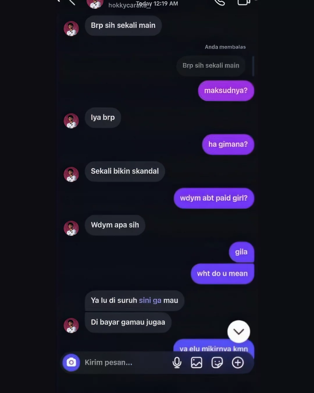 Viral Hokky Caraka Diduga Chat Tak Senonoh Wanita, Dibongkar Mantan Pacar Jessica Rosmaureena 2 Isi DM diduga Hokky Caraka yang viral di media sosial