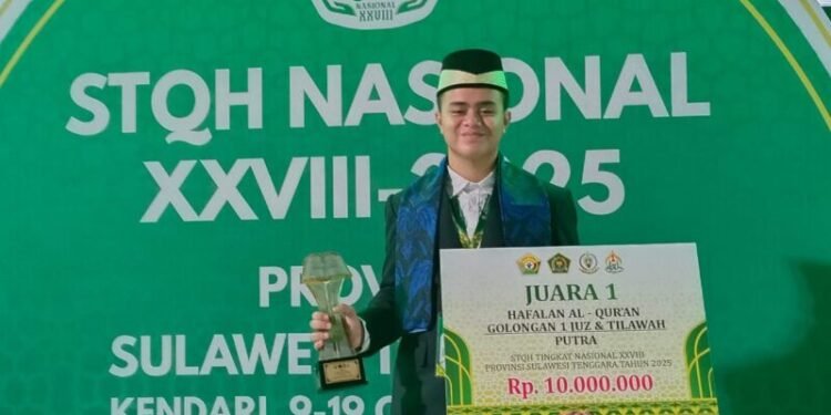 Muhammad Alvino Dinofa juara 1 STQH Nasional
