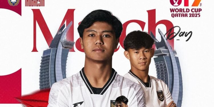 Indonesia vs Zambia di Piala Dunia U17 2025.