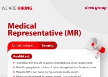 Lowongan Kerja Dexa Group di Wilayah Serang, jadi Medical Represenative 1 lowongan kerja