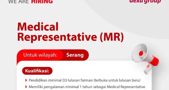 Lowongan Kerja Dexa Group di Wilayah Serang, jadi Medical Represenative 1 lowongan kerja
