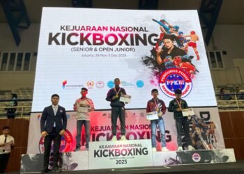 Atlet Kickboxing Kabupaten Serang Yunus Kembali Bawa Pulang Emas Kejurnas Senior dan Junior Jakarta 1 kickboxing