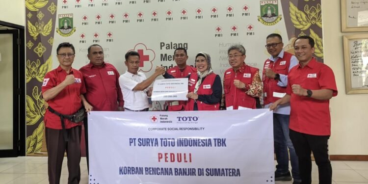 Dua Perusahaan di Tanah Jawara Salurkan Bantuan Bencana Sumatera Melalui PMI Banten 1 bantuan