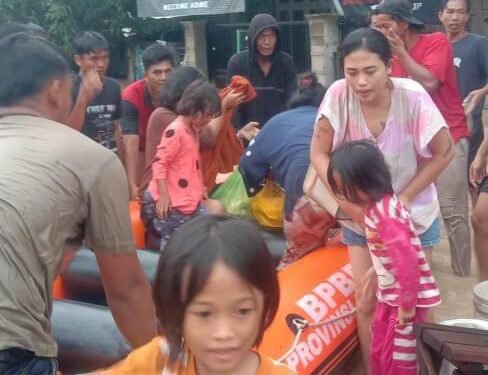 sawah cilegon terendam