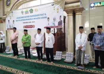 Pemkot Serang Launching Safari Ngabuburit Ramadan 1447 Hijriah, Gerakan Untuk Menguatkan Ibadah dan Akhlak 6 Capiton Foto Launching Safari Ngabuburit Ramadan di Masjid Al Madani Puspemkot Serang, Jumat 27 Februari 2026. ( Harir Baldan/Bantenraya.com)