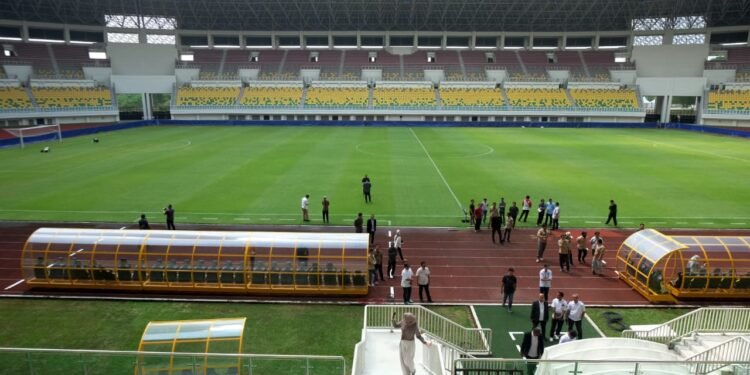 Banten International Stadium (BIS) menjadi salah satu keunggulan yang dimiliki Provinsi Banten untuk menjadi tuan rumah PON tahun 2032. (Doni Kurniawan/ Bantenraya.com)