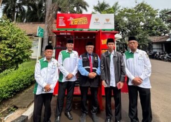 Suasana Peluncuran ZMart dan Z-Auto oleh Baznas Cilegon di halaman Setda Kota Cilegon, Selasa 10 Februari 2026. (Tia/Bantenraya.com)