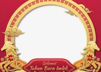 Contoh desain bingkai foto ucapan Tahun baru Imlek yang bisa diunduh melalui link Twibbon di bawah ini. (Twibbonize.com)