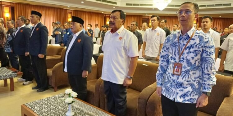 KONI Banten menggelar rapat kerja untuk membahas Porprov dan program lainnya. (hendra/Bantenraya)