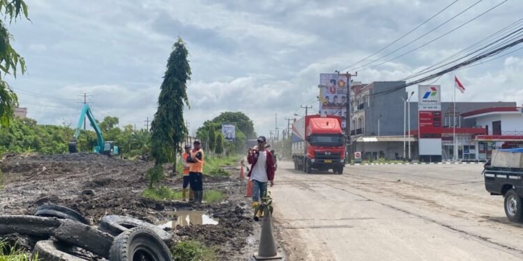 Jalan nasional di Ciwandan yang bakal dilalui pemudik. (Tia/Bantenraya.com)