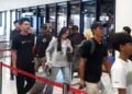 Ratusan pemudik pejalan kaki yang berdatangan dari Sumatera ke Jawa pada Sabtu 14 Maret 2026. (Uri/Banten Raya)