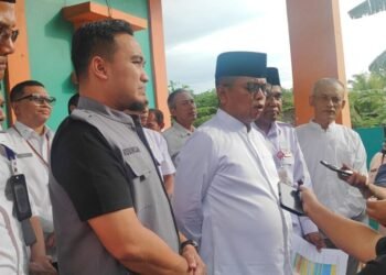 Penyaluran 5.900 paket sembako kepada warga kurang mampu di 8 kabupaten/ kota di Provinsi Banten, Rabu (4/3/2026). (Dokumentasi PT ABM)