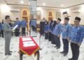 Sekda Kota Serang Nanang Saefudin lantik tujuh pejabat di Aula Setda lantai 1 Puspemkot Serang, Senin 2 Maret 2026. (Harir Baldan/Bantenraya.com)