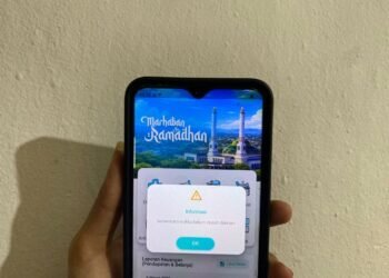 Tampilan menu Mudik di aplikasi Cilegon Juare yang belum dapat diakses, Jumat (6/3). (Tia/Banten Raya)